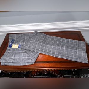 NEW WITH TAGS,PENDLETON, 100% VIRGIN WOOL,WOMEN’S GRAY WINDOWPANE PANTS   Sz. 14